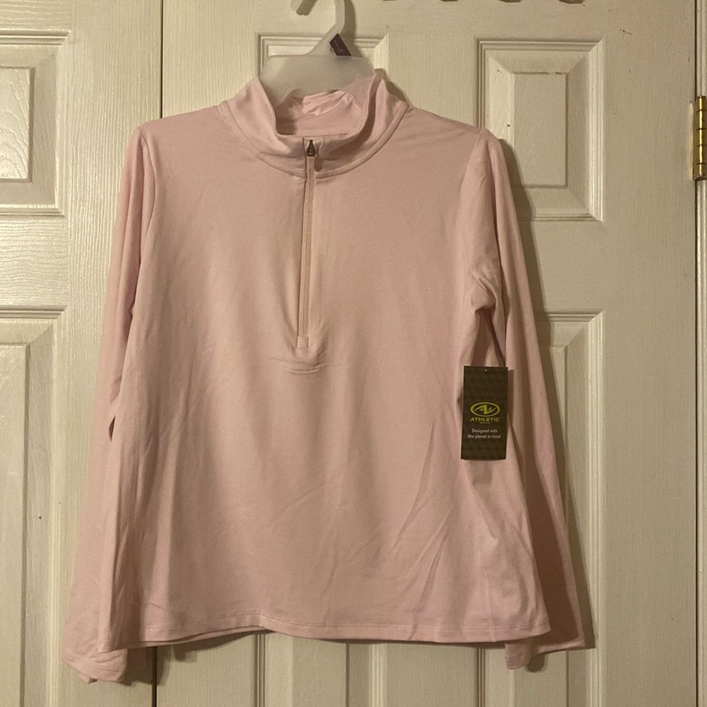 Athletic Works Girls Knit long sleeve zip pullover; size: XL, XXL